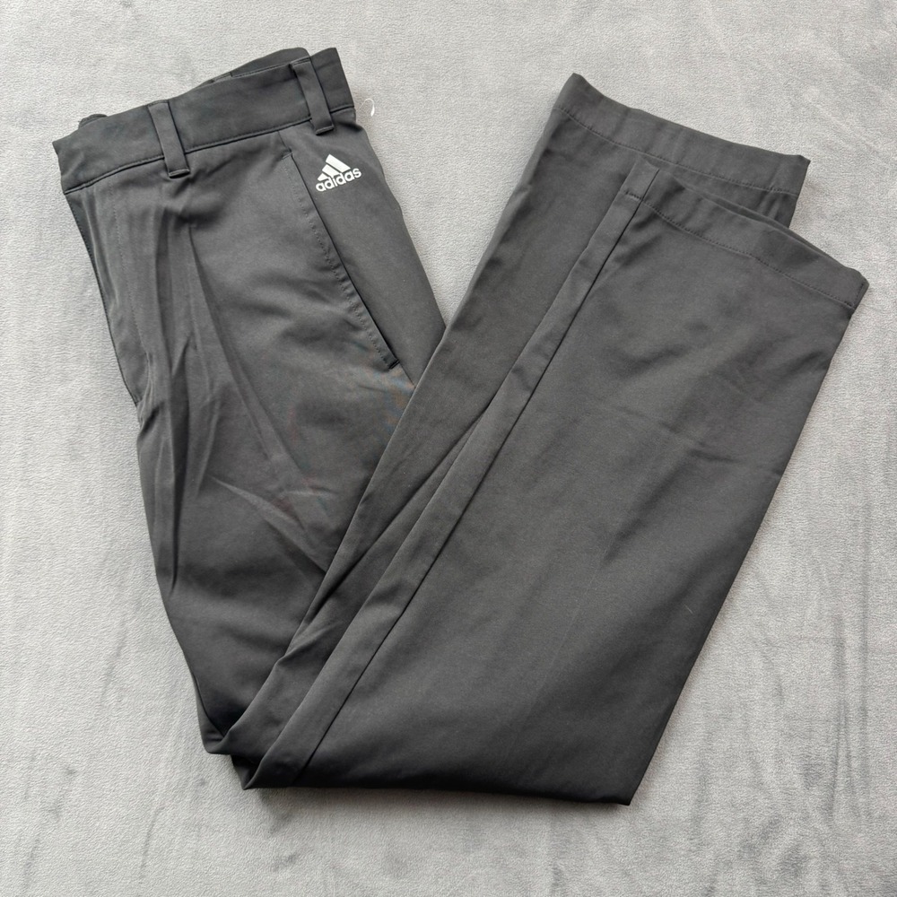 Adidas Golf Mens 32x30 Black Performance Flat Front Straight Leg Pants